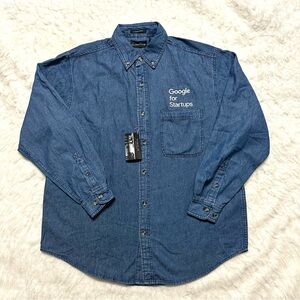 Google for Startups Denim Button-Down Shirt